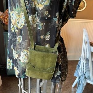 Frye Olive Green Leather Crossbody Bag